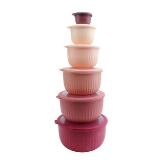 Foto 1 | Foto 1 | Set De 12 Piezas De Plástico Prep Bowls Cook With Color Para Mezclar Profundamente - Venta Internacional.