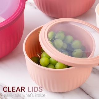 Foto 3 | Foto 3 | Set De 12 Piezas De Plástico Prep Bowls Cook With Color Para Mezclar Profundamente - Venta Internacional.