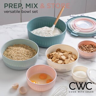 Foto 4 | Foto 4 | Set De Cuencos Para Mezclar Cook With Color Prep Con Tapas, 12 Piezas - Venta Internacional.