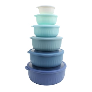 Foto 1 | Foto 1 | Set De Cuencos Anchos Para Mezclar Prep Bowls Cook With Color Con Tapas Azules - Venta Internacional.