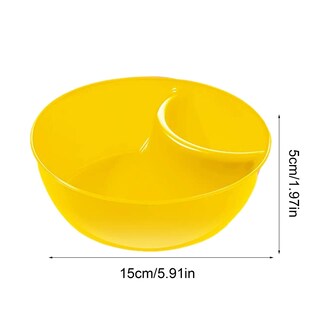 Foto 7 | Foto 7 | Plato Para Aperitivos, Apilable, Para Mojar Salsas, Cuenco Para Patatas Fritas, Amarillo - Venta Internacional.