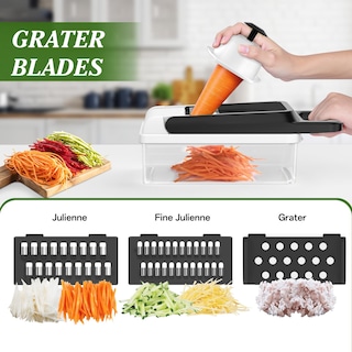 Foto 3 | Foto 3 | Picadora De Verduras Homehacks, Utensilio De Cocina 12 En 1, Color Blanco - Venta Internacional.