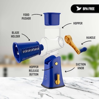 Foto 5 | Foto 5 | Rallador Rotativo De Queso Zulay Kitchen De 5 Cuchillas Con Base De Succión - Venta Internacional.