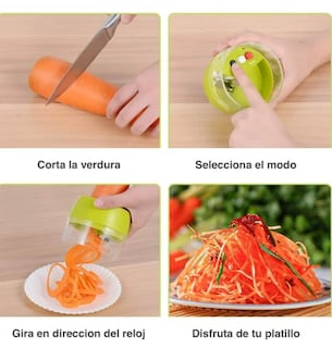 Foto 3 | Foto 3 | Xtellar Cortador Y Rallador Multifuncional De Verduras 4 En 1 En Espiral