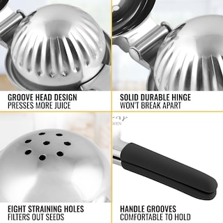 Foto 4 | Foto 4 | Exprimidor de Limón Zulay Kitchen de Acero Inoxidable con Asas de Silicona Negra - Venta Internacional