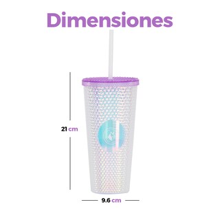 Foto 3 | Foto 3 | Vaso Doble Pared 710 Ml Brillante Con Popote Gaon Legacy Gl-0059