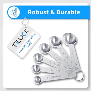 Foto 4 | Foto 4 | Juego De Tazas Y Cucharas Medidoras Tiluck De Acero Inoxidable, Tamaño Xl - Venta Internacional.