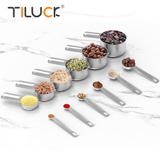 Foto 5 | Foto 5 | Juego De Tazas Y Cucharas Medidoras Tiluck De Acero Inoxidable, Tamaño Xl - Venta Internacional.