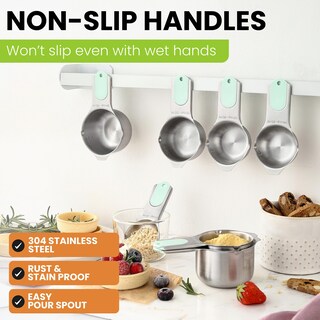 Foto 3 | Foto 3 | Juego De 7 Tazas Medidoras Spring Chef Magnéticas De Acero Inoxidable - Venta Internacional.