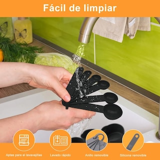 Foto 5 | Foto 5 | Juego De Tazas Cucharas Medidora 11pc Para Cocina Repostería Lab.g Multicolor