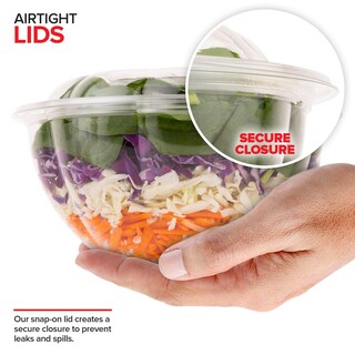Foto 4 | Foto 4 | Ensaladeras Desechables Stock Your Home, 950 Ml Con Tapas (paquete De 50) - Venta Internacional.