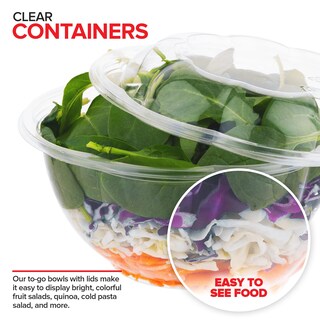 Foto 5 | Foto 5 | Ensaladeras Desechables Stock Your Home, 950 Ml Con Tapas (paquete De 50) - Venta Internacional.