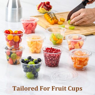 Foto 6 | Foto 6 | Vasos De Plástico Aozita De 9 Oz (100 Juegos) Con Tapas Planas Para Bebidas Frías - Venta Internacional.