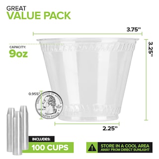 Foto 2 | Foto 2 | Vasos Para Bebidas Frías Stock Your Home 9 Oz (266 Ml) Compostables (paquete De 100) - Venta Internacional.