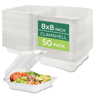 Foto 1 | Foto 1 | Recipientes Compostables Para Alimentos Freshware 8 X 8 Unidades 50 Unidades - Venta Internacional.