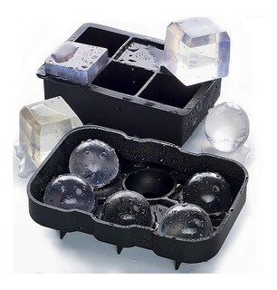 Foto 5 | Foto 5 | Molde Para Hielo Esferas Y Cubos Grandes 2 Piezas Negro