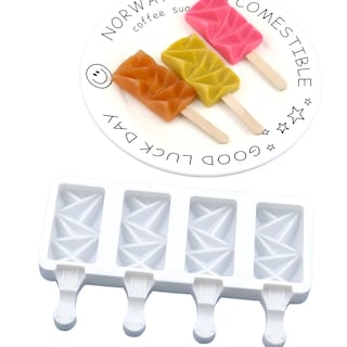 Foto 2 | Foto 2 | Molde Para Paleta Ecomlab Diamantado Color Blanco De Silicona Reutilizable