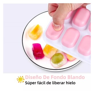 Foto 2 | Foto 2 | Molde Para Hielos Con Tapa Cubitos Charolas 2 Juego Rosa Y Azul