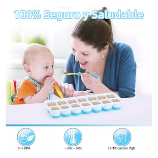 Foto 3 | Foto 3 | Molde Para Hielos Con Tapa Cubitos Charolas 2 Juego Rosa Y Azul