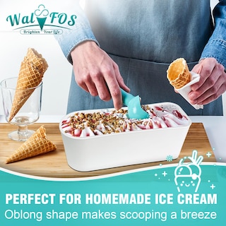 Foto 4 | Foto 4 | Recipientes para Helados Walfos 1.5 L Reutilizables con Tapas de Silicona 2 Unidades - Venta Internacional