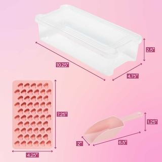 Foto 7 | Foto 7 | Juego De Bandejas Para Minicubitos De Hielo Paris Hilton Con Forma De Corazón, 6 Piezas, Color Rosa - Venta Internacional.