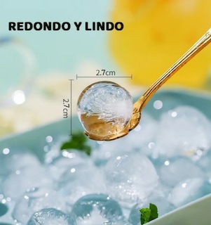 Foto 4 | Foto 4 | Xtellar Set De 4 Moldes 3d Para Hielo Forma Esférica Material Libre De Bpa
