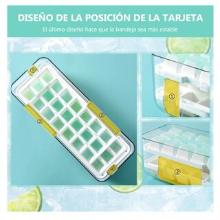 Foto 4 | Foto 4 | Recipiente Molde Hielera + Bandeja De Cubos De Hielo Lab.g Verde Blanco