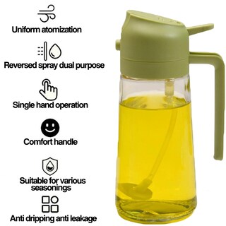 Foto 5 | Foto 5 | Dispensador De Aceite Y Pulverizador De 470 Ml Para Cocinar En La Cocina, Color Amarillo - Venta Internacional.