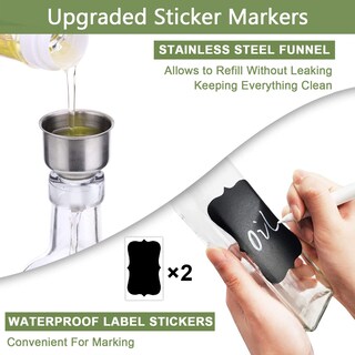 Foto 5 | Foto 5 | Botella Dispensadora De Aceite Leaflai Glass De 500 Ml Con Acero Inoxidable - Venta Internacional.