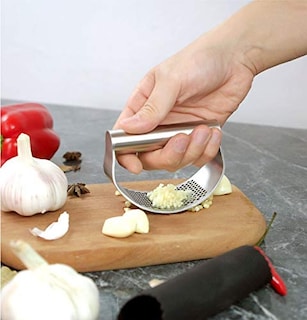 Foto 3 | Foto 3 | Trituradora Basculante De Acero Inoxidable Garlic Press Con Cepillo De Limpieza - Venta Internacional.