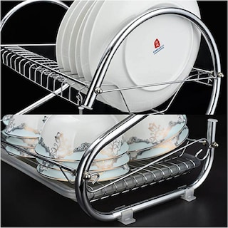 Foto 6 | Foto 6 | Escurridor de Trastes Rd Royal Cook M16146 color Plateado de 2 Niveles de 18\" con Porta Vasos