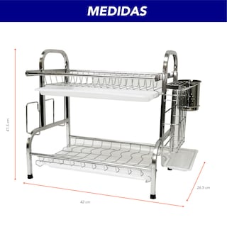 Foto 2 | Foto 2 | Escurridor de Acero Inoxidable Rd Royal Cook Nj-3531 color Plata 2 Niveles