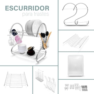Foto 4 | Foto 4 | Escurridor para Trastes Andromeda Inc 2 Niveles color Cromado