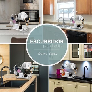 Foto 8 | Foto 8 | Escurridor para Trastes Andromeda Inc 2 Niveles color Cromado