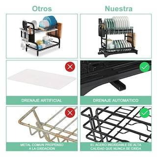 Foto 4 | Foto 4 | Escurridor Xtellar De Trastes Tarja Para Cocina 2 Niveles Fregadero