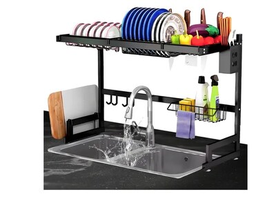 Foto 2 | Foto 2 | Escurridor Xtellar De Trastes Platos Fregadero Organizador Cocina Color Negro