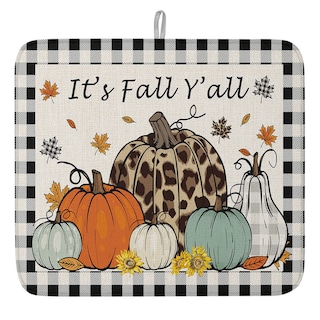 Foto 7 | Foto 7 | Alfombrilla Para Secar Platos Loopop, Otoño, Acción De Gracias, Calabaza, 45 X 60 Cm - Venta Internacional.