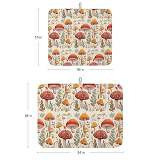 Foto 5 | Foto 5 | Tapete Para Secar Platos Loopop, Absorbente De Hongos, Otoño Y Acción De Gracias - Venta Internacional.