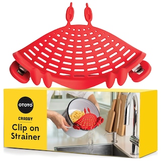 Foto 1 | Foto 1 | Colador Con Clip Ototo Crabby De Silicona Y Acero Inoxidable Color Rojo - Venta Internacional.