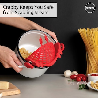 Foto 5 | Foto 5 | Colador Con Clip Ototo Crabby De Silicona Y Acero Inoxidable Color Rojo - Venta Internacional.