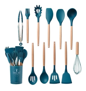 Foto 1 | Foto 1 | Set de 12 Espátulas Malubero con Brochas de Silicona Antiadherente color Azul