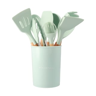 Foto 1 | Foto 1 | KOCHSTELLE Juego de Utensilios de Cocina Color Verde, Silicón con Madera 13 piezas