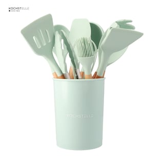 Foto 2 | Foto 2 | KOCHSTELLE Juego de Utensilios de Cocina Color Verde, Silicón con Madera 13 piezas
