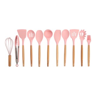 Foto 2 | Foto 2 | Utensilios de Cocina de Silicon con Soporte Kochstellle color Rosa 12 Piezas
