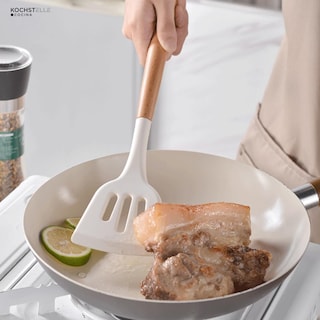 Foto 6 | Foto 6 | KOCHSTELLE Juego de Utensilios de Cocina Color Blanco, Silicón con Madera 13 piezas
