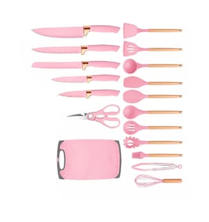 Foto 1 | Foto 1 | Juego de Utensilios de Cocina Belug color Rosa 19 Piezas