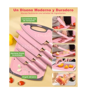 Foto 3 | Foto 3 | Juego de Utensilios de Cocina Belug color Rosa 19 Piezas