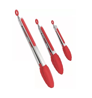 Foto 1 | Foto 1 | Pinzas de Cocina Silicona y Acero Inoxidable color Rojo