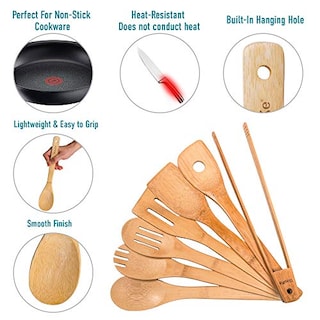 Foto 8 | Foto 8 | Venta Internacional - Set De Utensilios De Cocina Blauke De Madera De Bambú, 7 Piezas