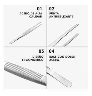 Foto 3 | Foto 3 | Pinzas de Precisión para Emplatar 2 Piezas color Plata
